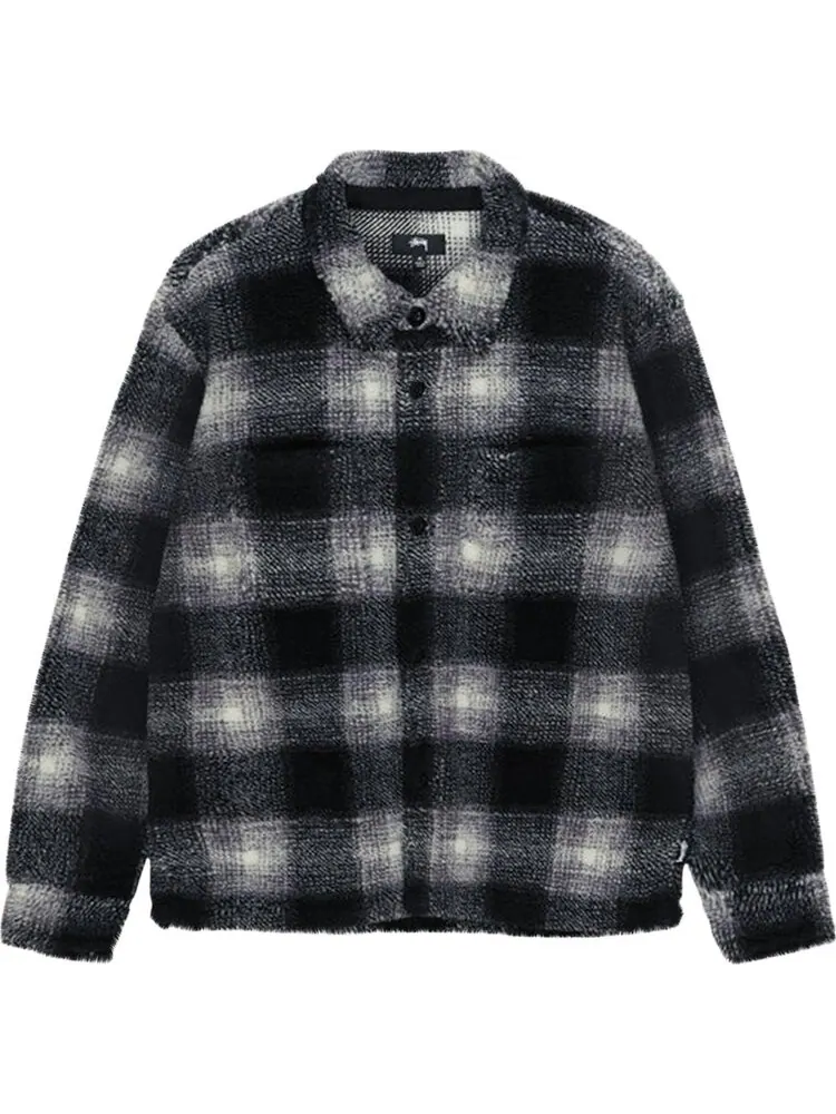 Рубашка Stussy Plaid Sherpa Shirt 'Black'