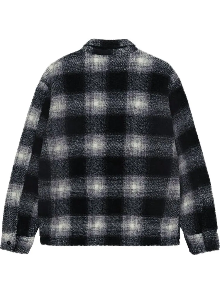 Рубашка Stussy Plaid Sherpa Shirt 'Black' — изображение 2 из 2, черный