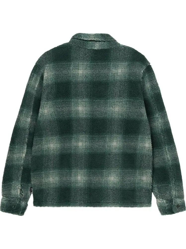 Рубашка Stussy Plaid Sherpa Shirt 'Green' — изображение 2 из 2, зеленый