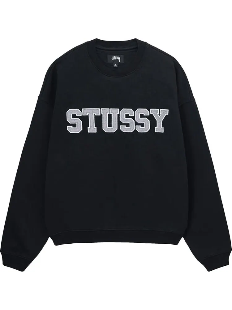 Толстовка Stussy Relaxed Oversized Crew 'Black' — изображение 1 из 2, черный