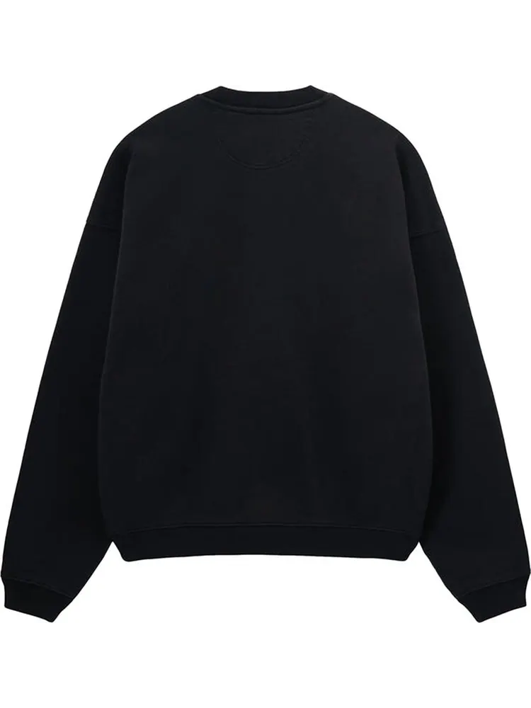 Толстовка Stussy Relaxed Oversized Crew 'Black' — изображение 2 из 2, черный