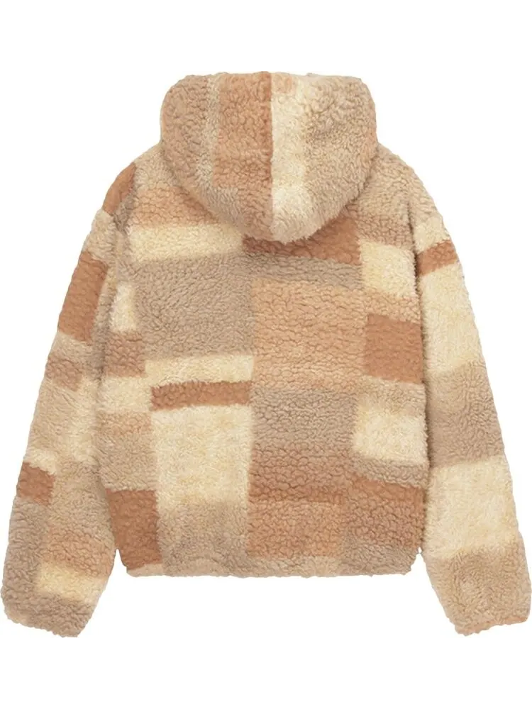 Худи Stussy Bronson Sherpa Hoodie 'Khaki' — изображение 2 из 2, коричневый