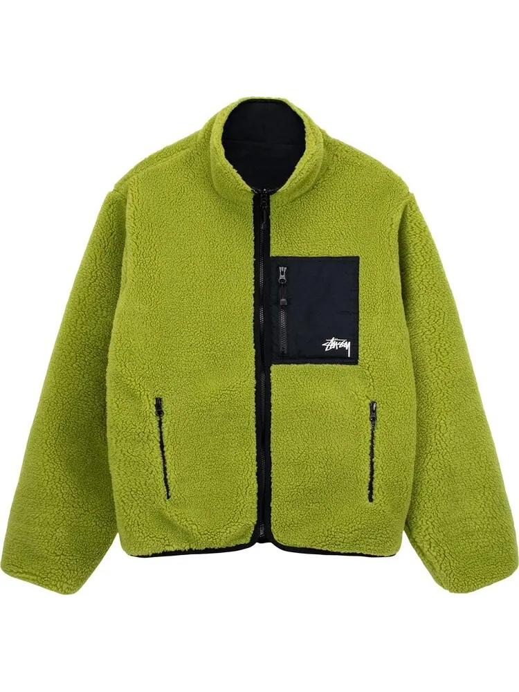 Куртка Stussy Sherpa Reversible Jacket 'Moss Green'