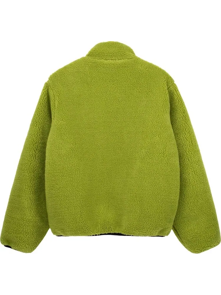 Куртка Stussy Sherpa Reversible Jacket 'Moss Green' — изображение 2 из 2, зеленый