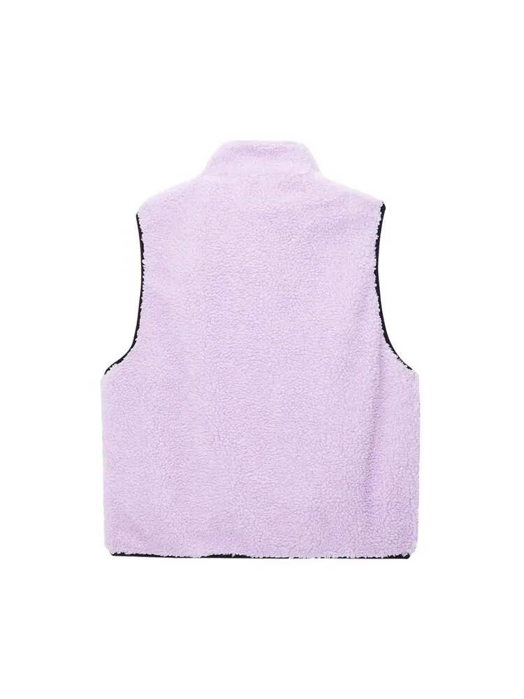 Жилет Stussy Sherpa Reversible Vest — изображение 2 из 2, фиолетовый