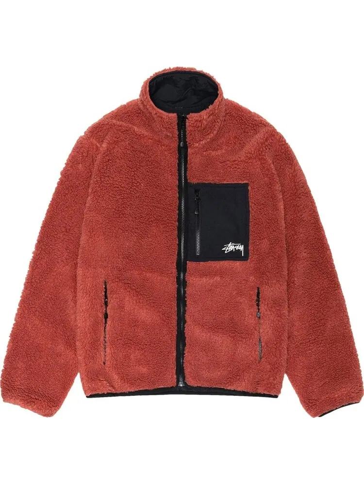 Куртка Stussy Sherpa Reversible 'Terracotta'