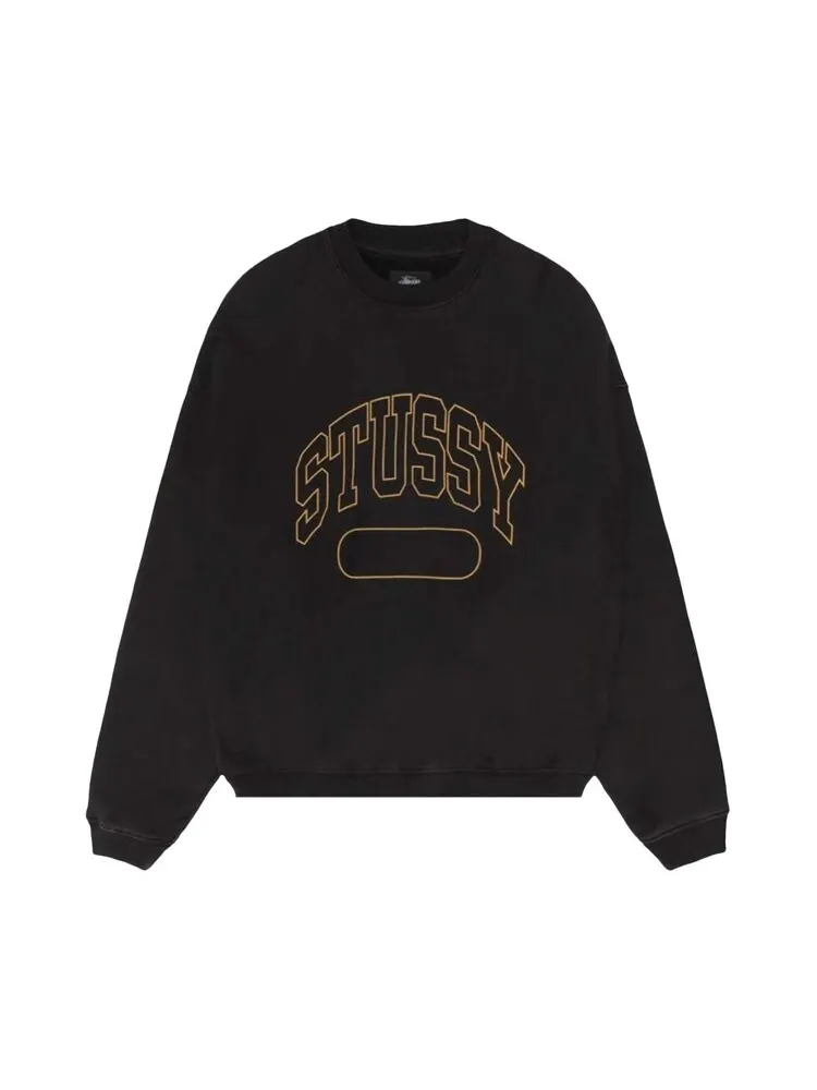 Толстовка Stussy Varsity Oversized Crewneck — изображение 1 из 2, черный