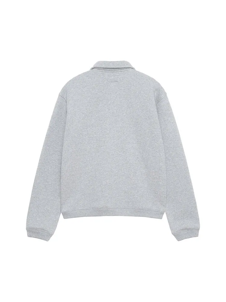 Флис Stussy Fleece Zip Mockneck — изображение 2 из 2, серый