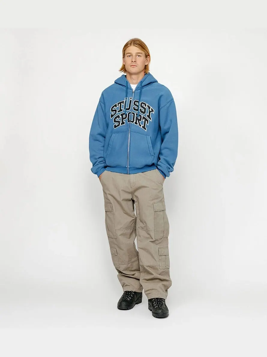Толстовка Stussy Sport Zip — изображение 2 из 6, синий
