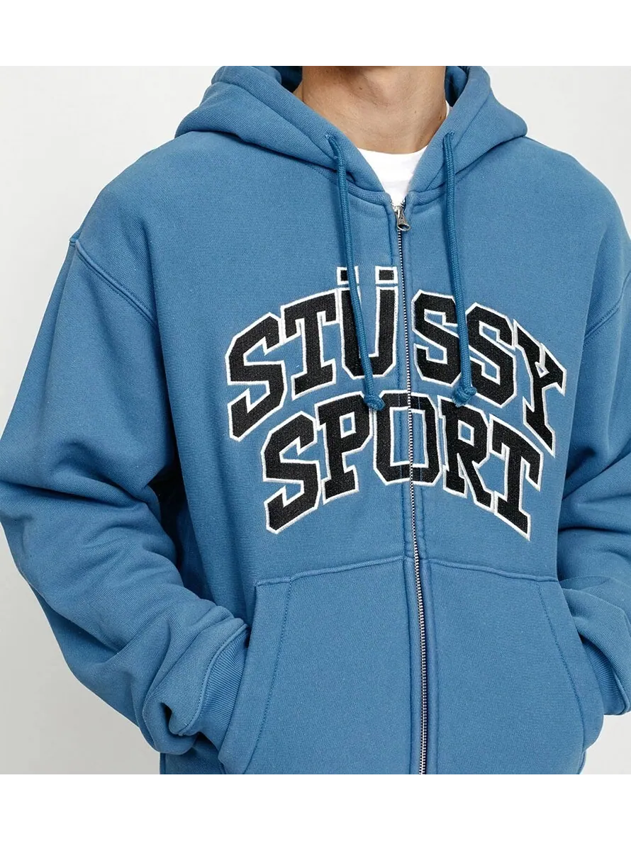 Толстовка Stussy Sport Zip — изображение 5 из 6, синий