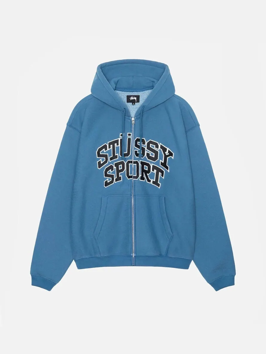 Толстовка Stussy Sport Zip — изображение 6 из 6, синий