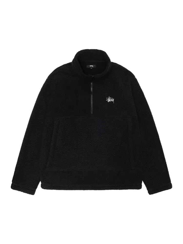Флис Stussy Polar Fleece Half Zip Mock Neck — изображение 1 из 2, черный