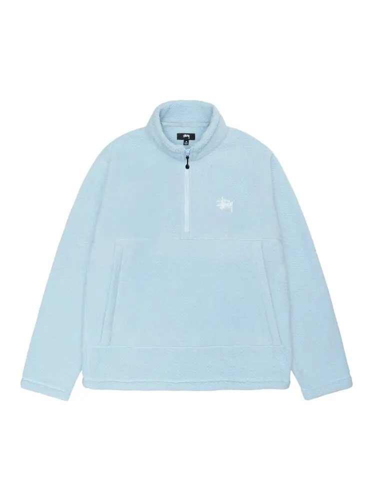 Флис Stussy Polar Fleece Half Zip Mock Neck — изображение 1 из 2, синий