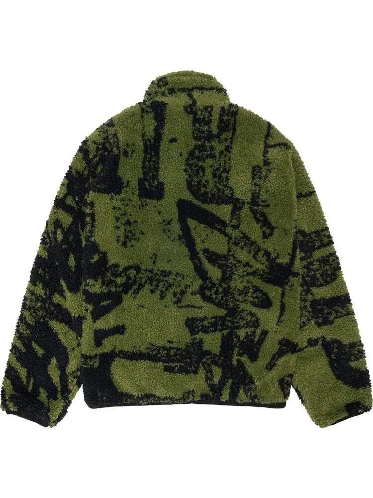 Куртка Stussy Sherpa Reversible Printed 'Green' — изображение 2 из 3, мульти