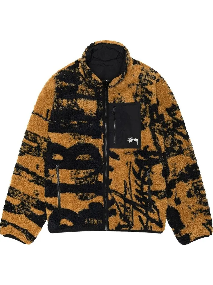 Куртка Stussy Sherpa Reversible Printed 'Yellow'