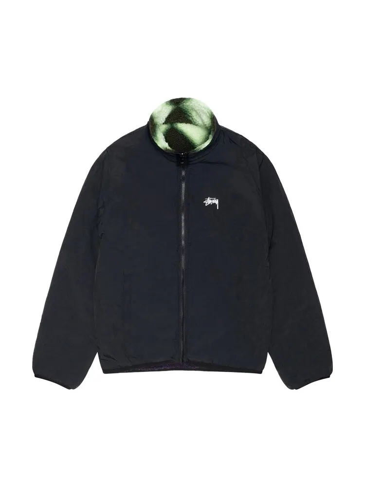 Куртка Stussy Sherpa Reversible 'Green' — изображение 3 из 4, зеленый