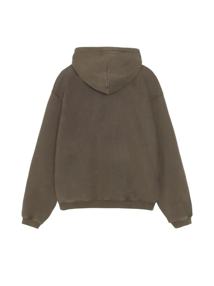 Худи Stussy Faded Graphic Zip Hoodie Olive — изображение 2 из 2, оливковый