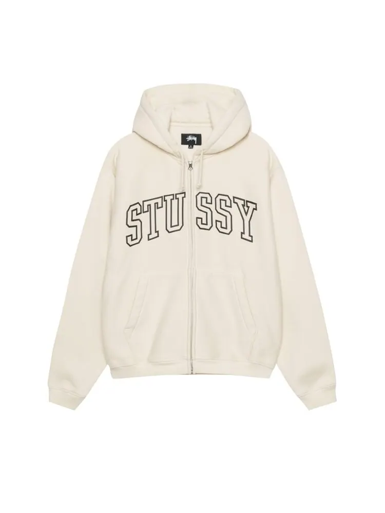 Худи Stussy Outline Zip Hoodie — изображение 1 из 2, бежевый