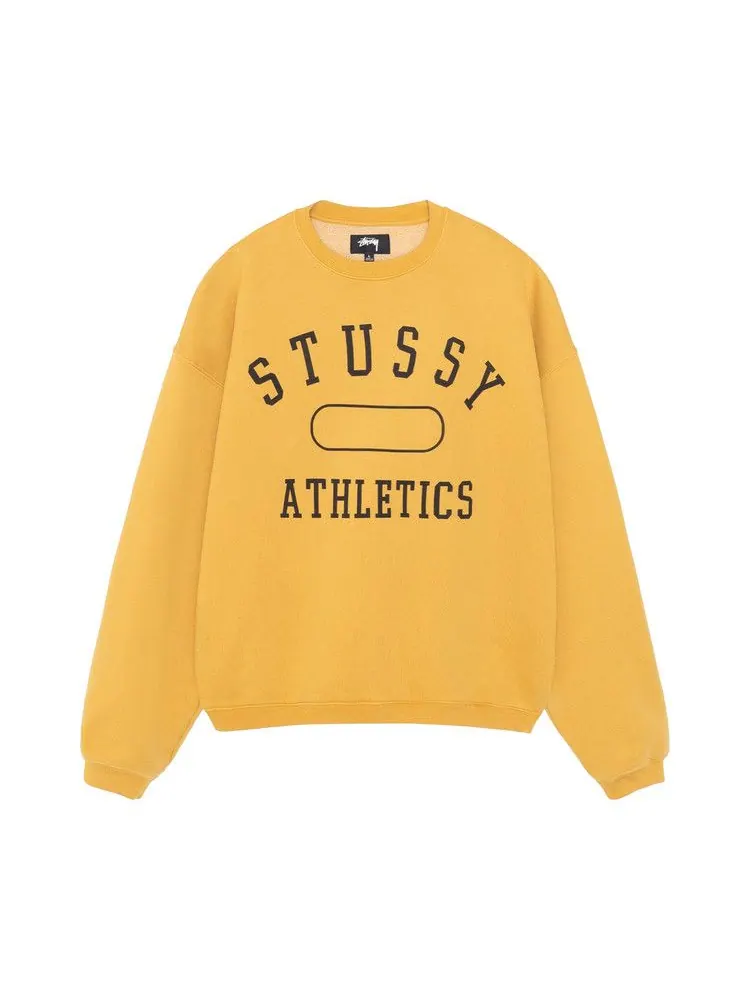 Свитер Stussy Athletics Crew — изображение 1 из 2, золотистый