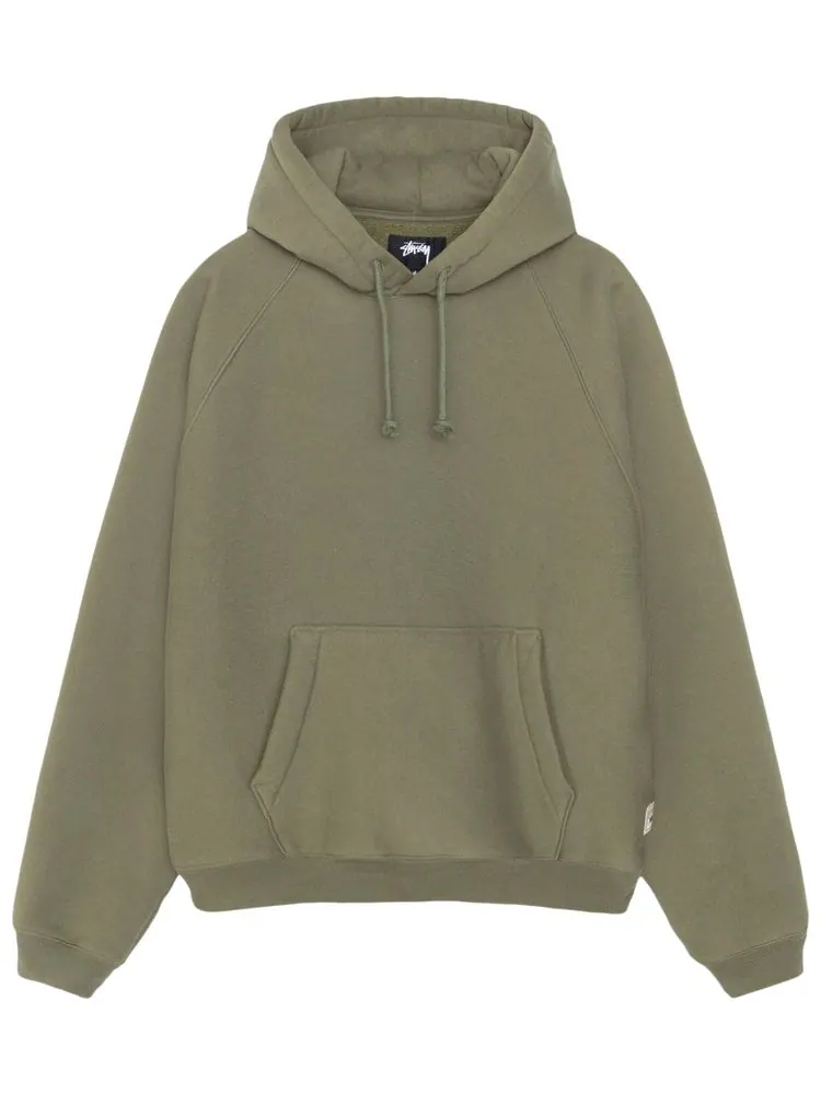 Худи Stussy Fleece Raglan Hoodie 'Olive' — изображение 1 из 2, оливковый