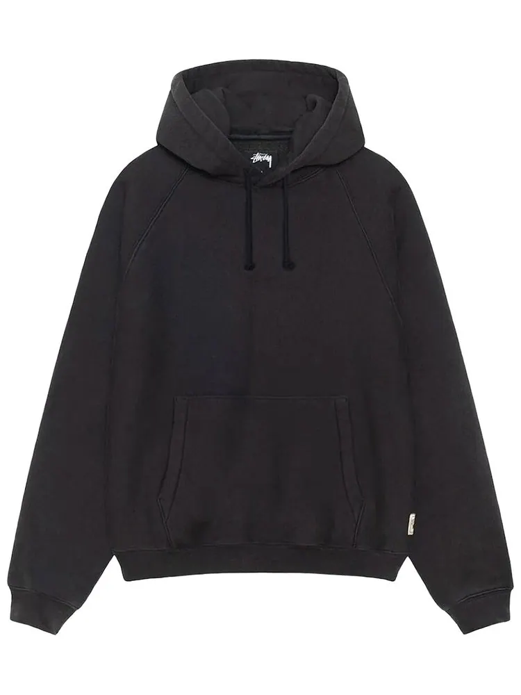 Толстовка Stussy Fleece Raglan Hoodie — изображение 1 из 1, черный