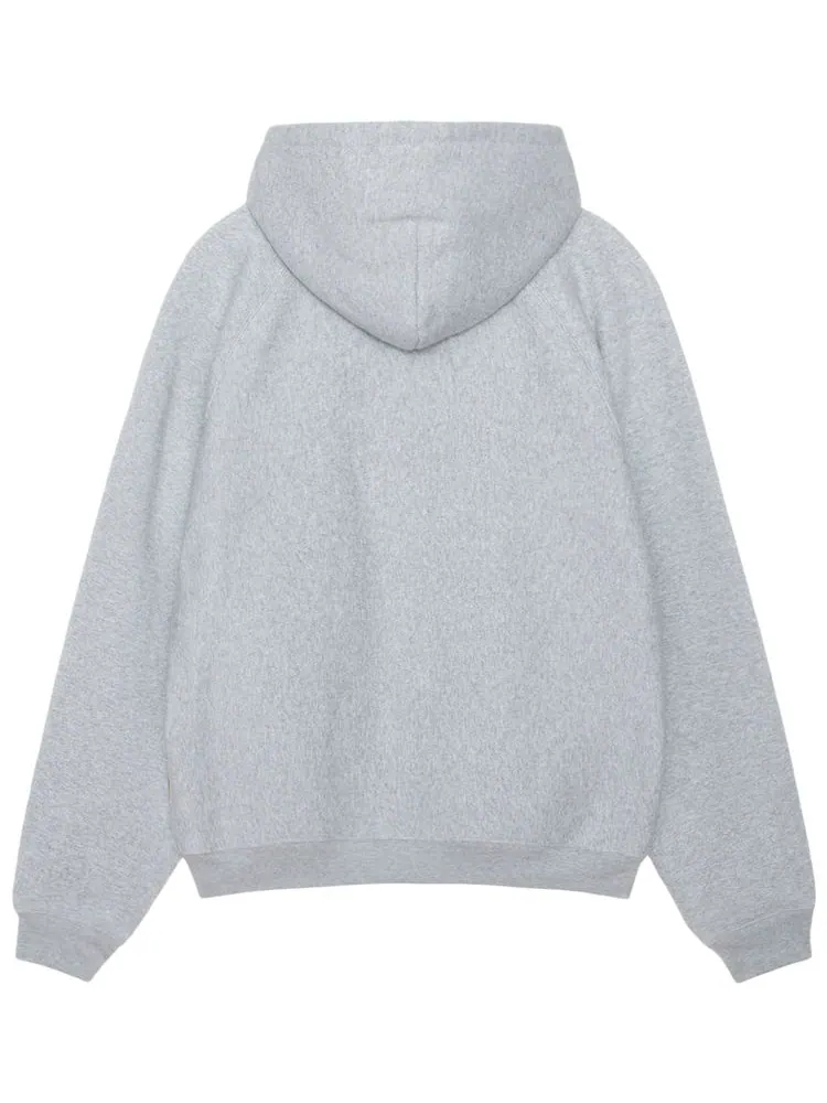 Худи Stussy Fleece Raglan Hoodie 'Grey Heather' — изображение 2 из 2, серый