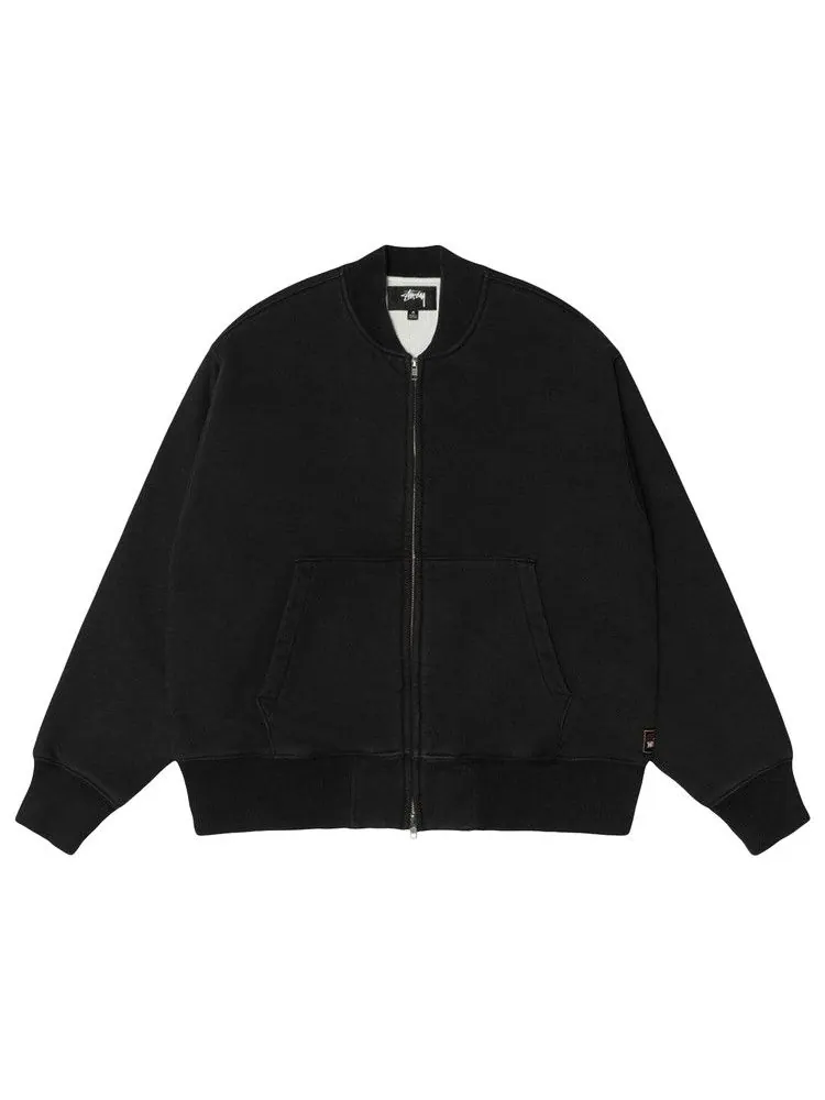 Толстовка Stussy Thermal Lined Fleece Zip — изображение 1 из 2, черный