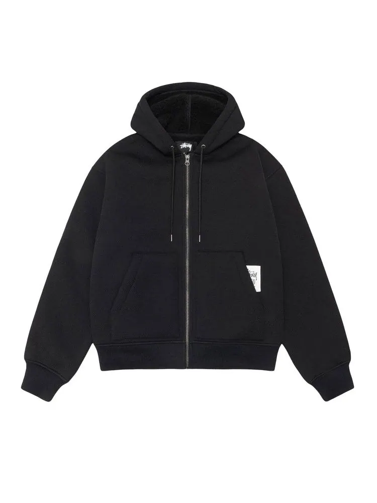 Худи Stussy Bonded Sherpa Hoodie — изображение 1 из 2, черный