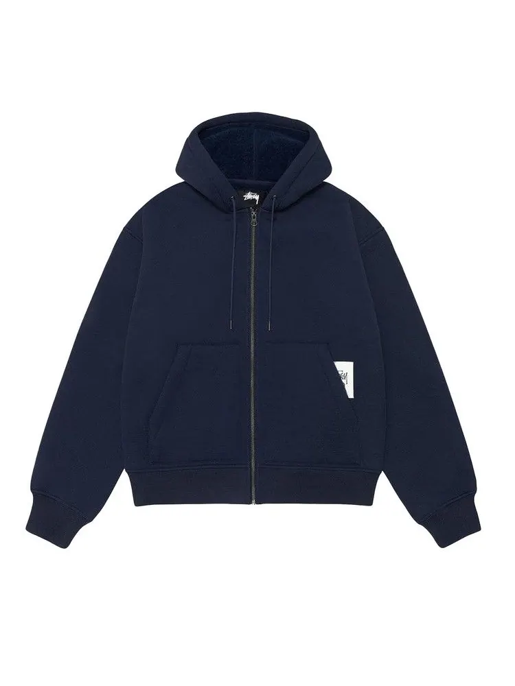 Худи Stussy Bonded Sherpa Hoodie — изображение 1 из 2, синий