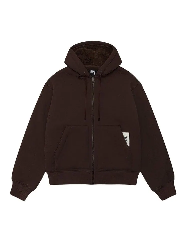 Худи Stussy Bonded Sherpa Hoodie — изображение 1 из 2, коричневый