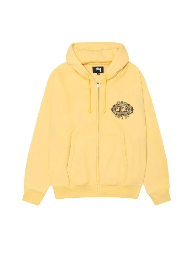 Худи Stussy Mantra Zip Hoodie — изображение 1 из 2, желтый