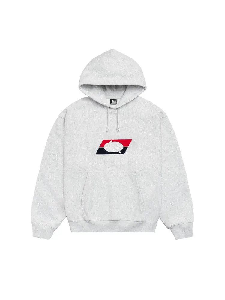 Худи Stussy Double Stripe Embroidered Hoodie 'Ash Heather' — изображение 1 из 2, серый