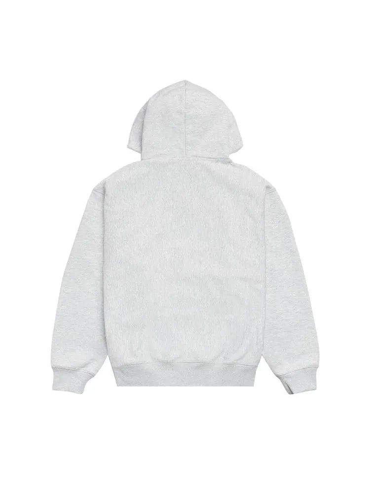 Худи Stussy Double Stripe Embroidered Hoodie 'Ash Heather' — изображение 2 из 2, серый