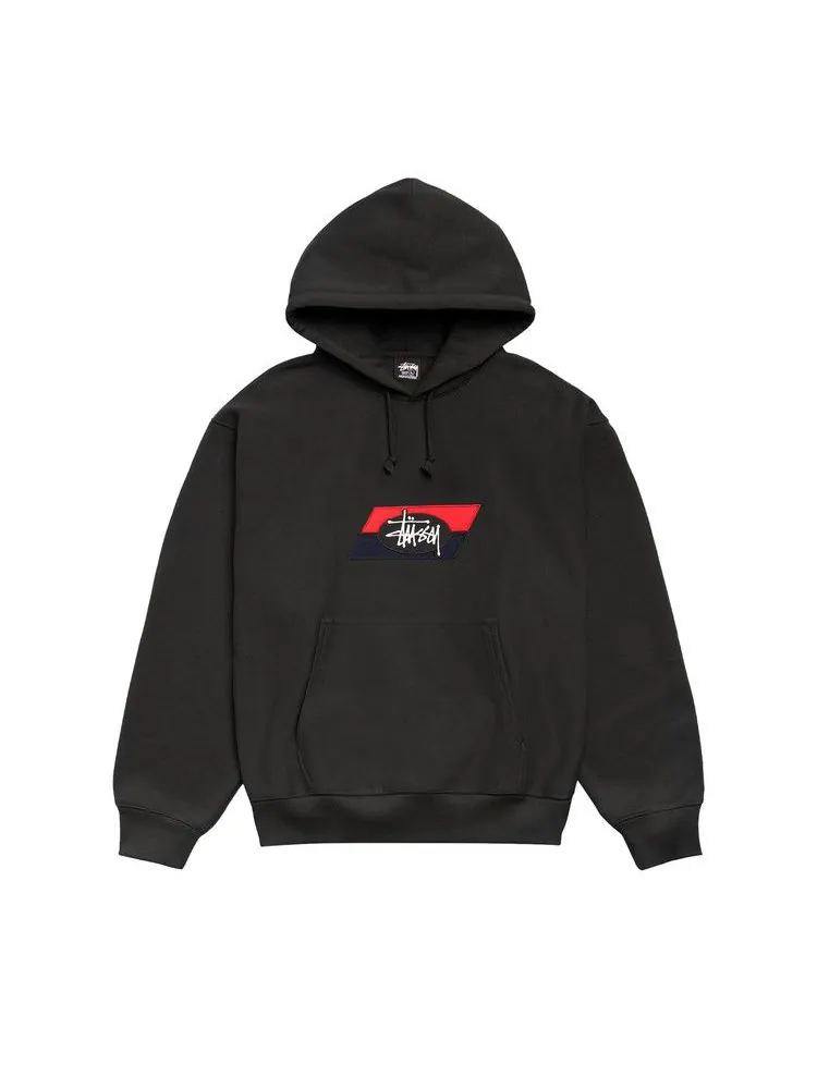 Худи Stussy Double Stripe Embroidered Hoodie 'Black' — изображение 1 из 2, черный