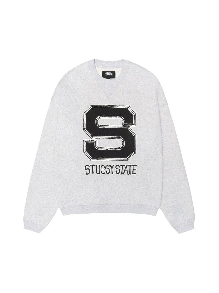 Свитер Stussy State Crew — изображение 1 из 2, пепельный вереск
