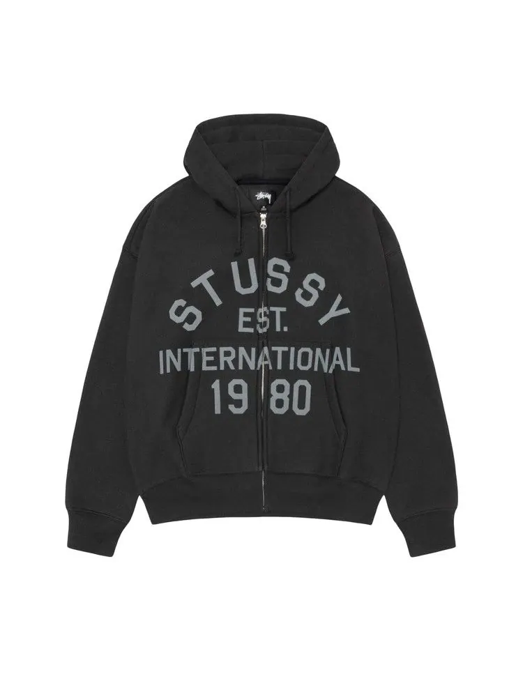 Худи Stussy Established Zip Hoodie — изображение 1 из 2, черный