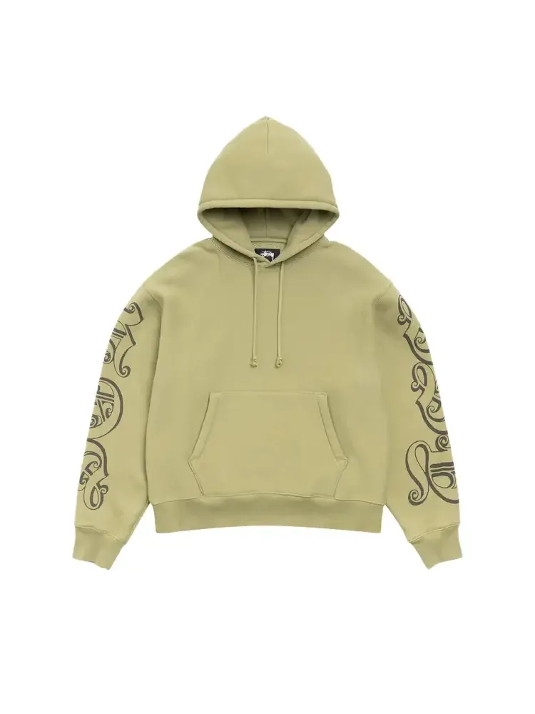 Худи Stussy с принтом "Мох" — изображение 1 из 2, зеленый