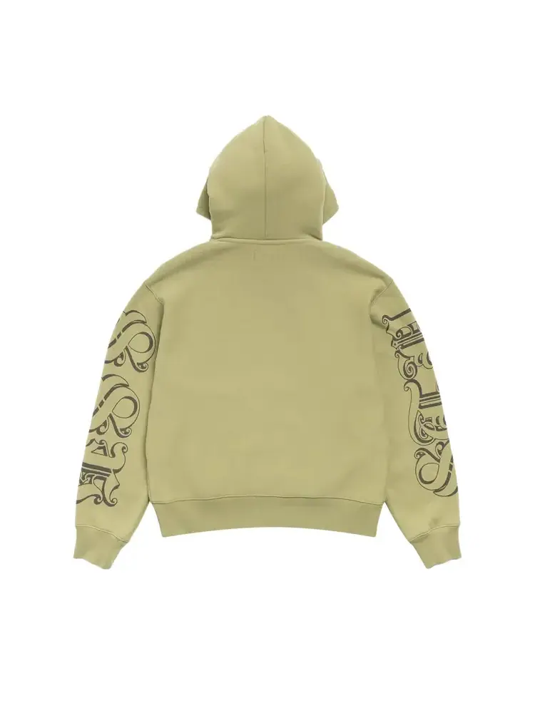 Худи Stussy с принтом "Мох" — изображение 2 из 2, зеленый