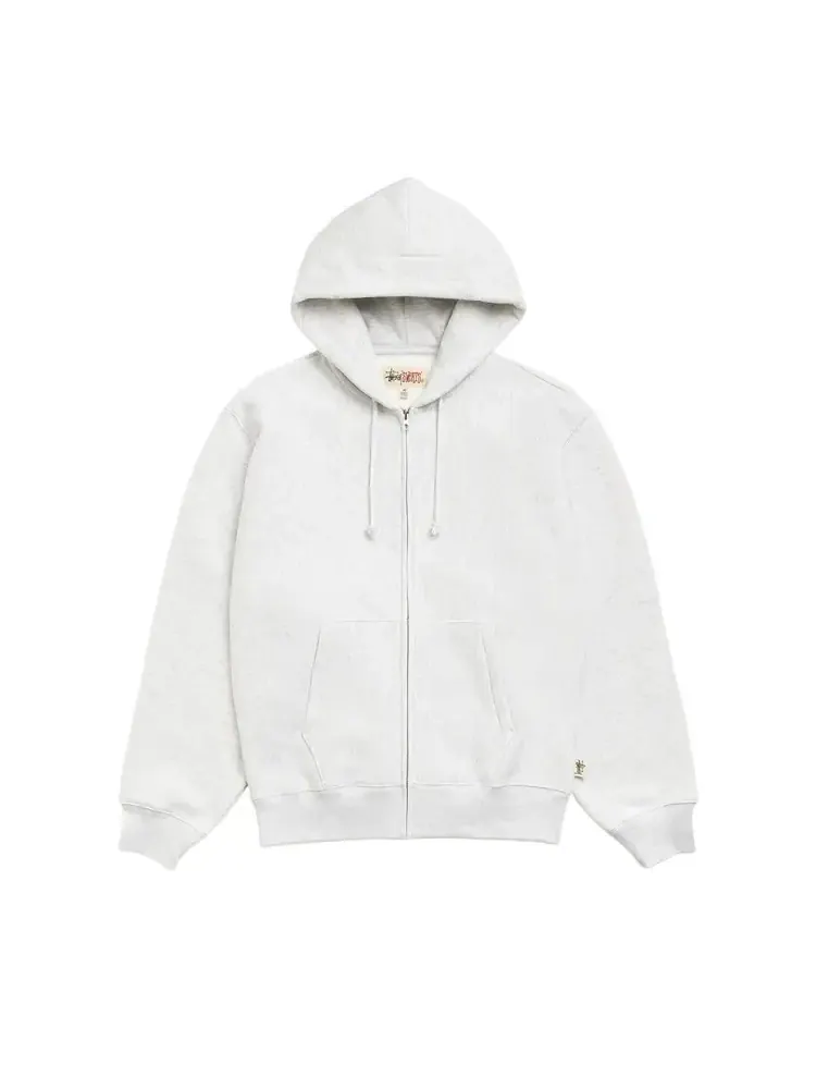 Толстовка на молнии из флиса Stussy, цвет «Пепельный вереск» — изображение 1 из 2