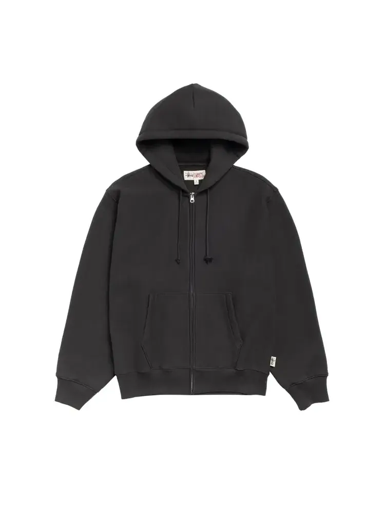 Худи на молнии из флиса Stussy — изображение 1 из 2, черный