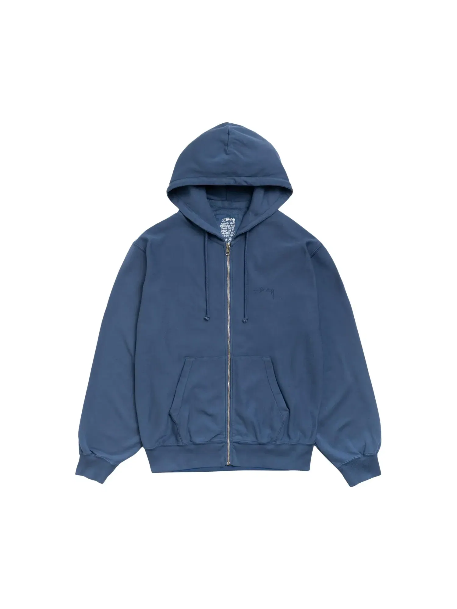 Легкая махровая толстовка на молнии Stussy — изображение 1 из 2, синий