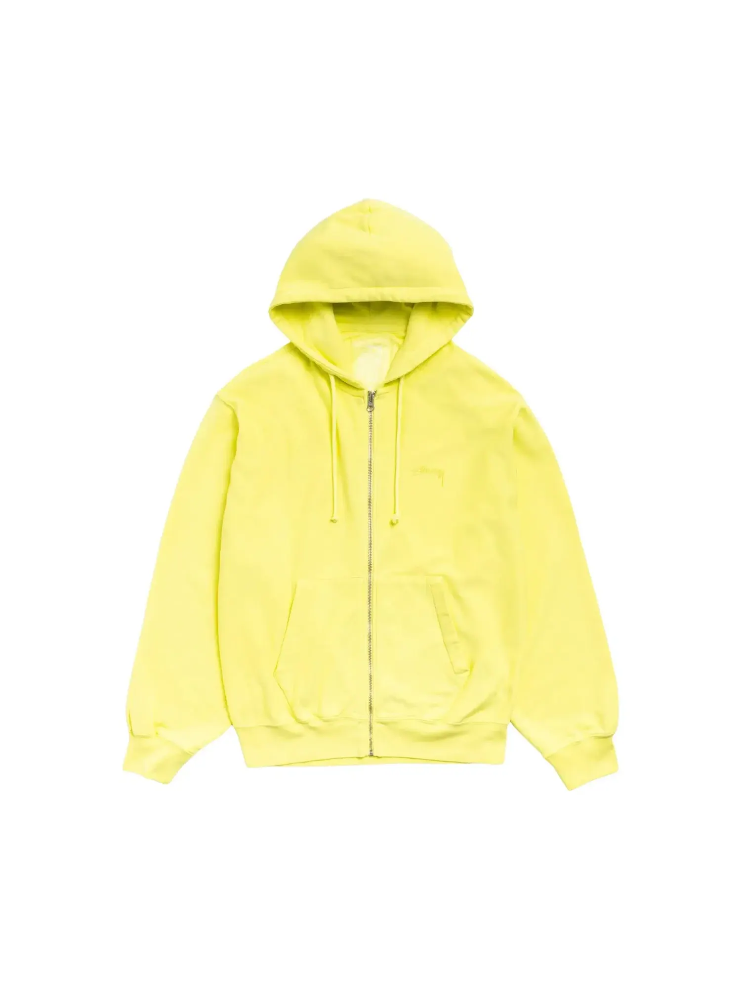 Легкая махровая толстовка Stussy на молнии — изображение 1 из 2, желтый