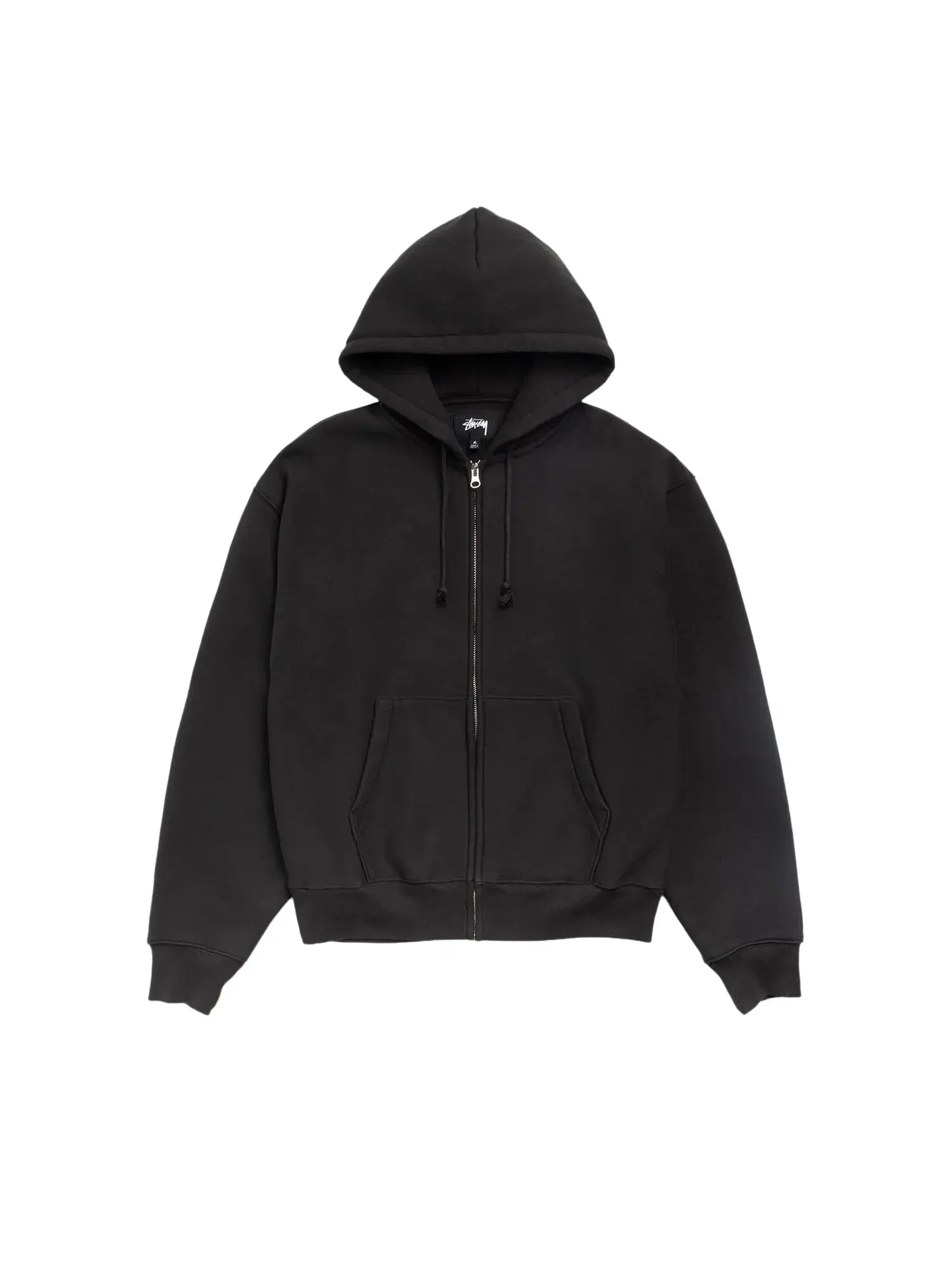 Худи на молнии Stussy Cursive Applique Zip Hood — изображение 1 из 2, черный