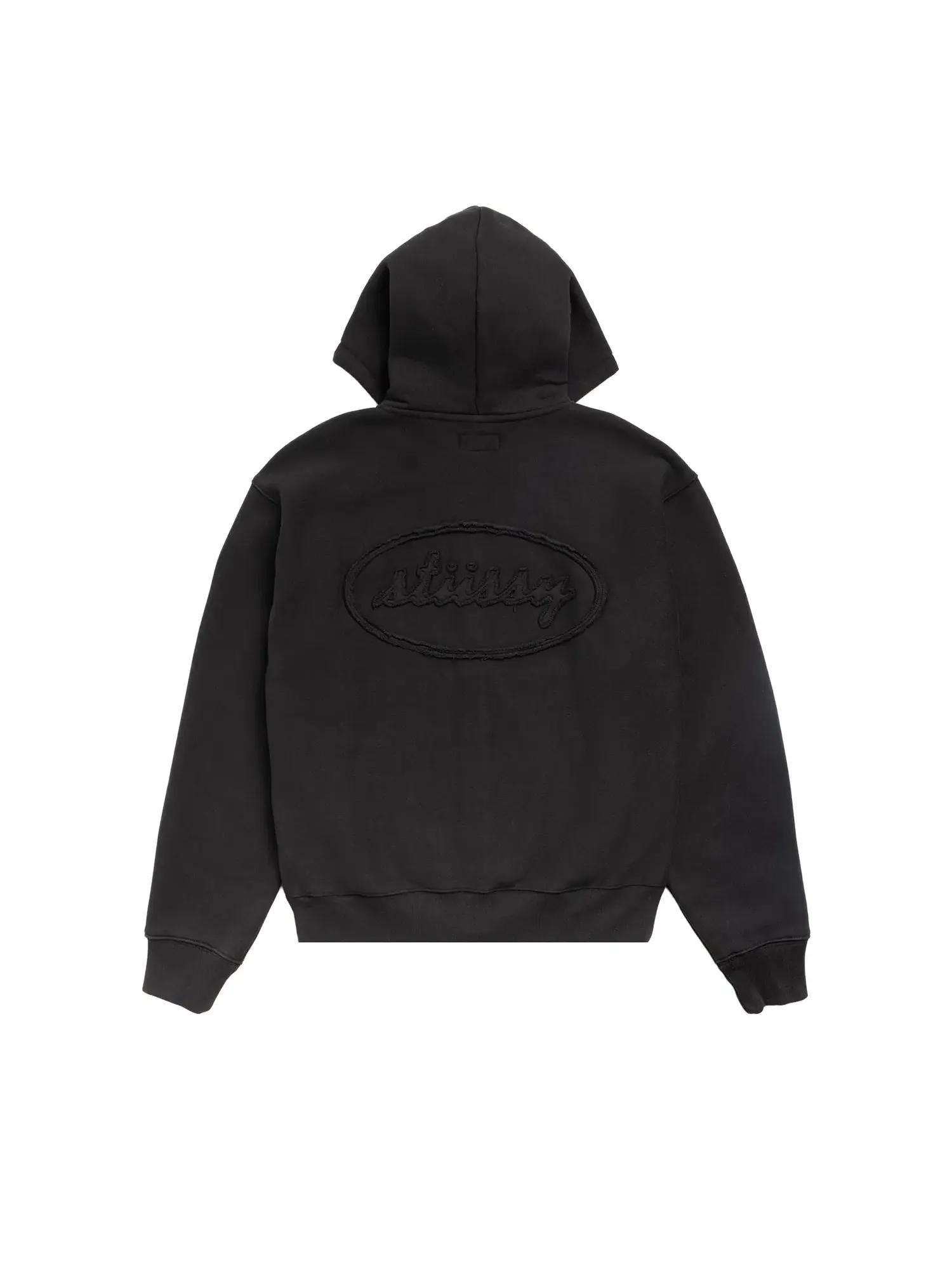 Худи на молнии Stussy Cursive Applique Zip Hood — изображение 2 из 2, черный