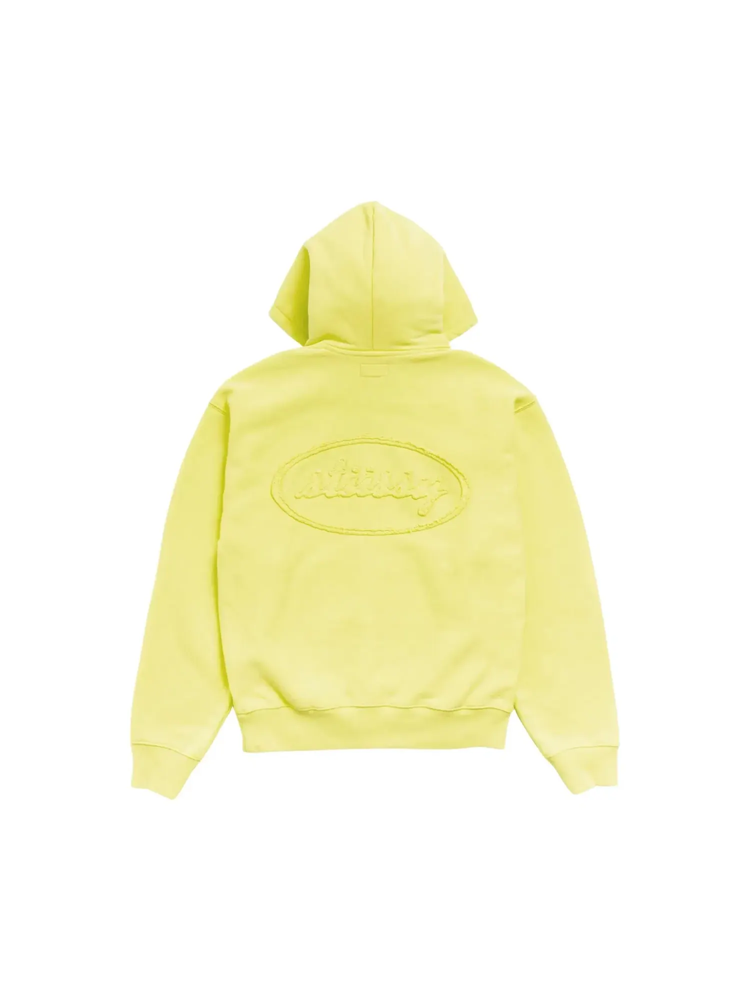 Худи Stussy с аппликацией в виде курсивных букв — изображение 2 из 2, лаймовый