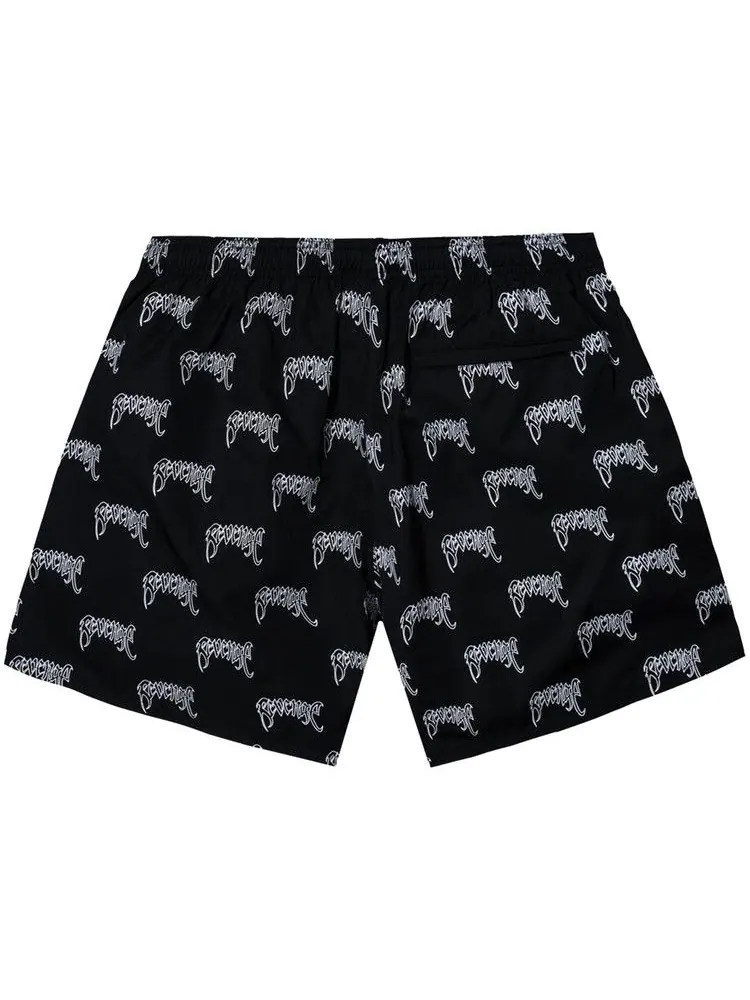 Шорты для плавания Revenge Allover Arch Logo Water Shorts — изображение 1 из 2, черный