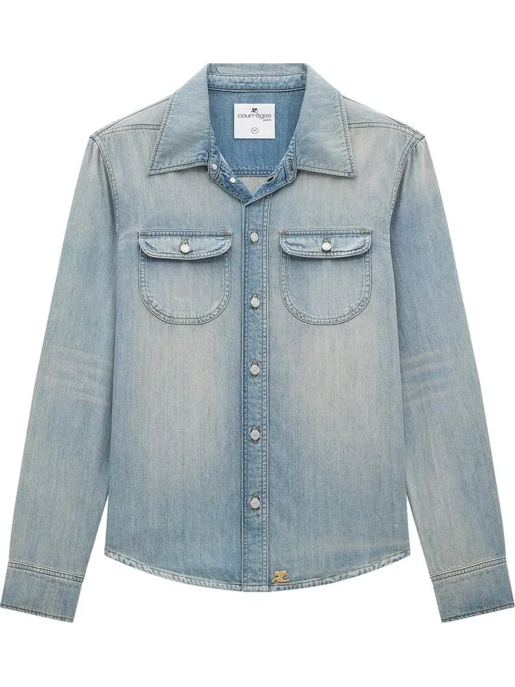 Рубашка Courrèges Denim 'Light Blue Wash' — синий