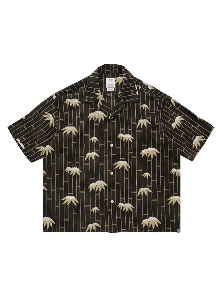 Рубашка Visvim Copa Short-Sleeve Bamboo Shirt (Chirimen) — черный