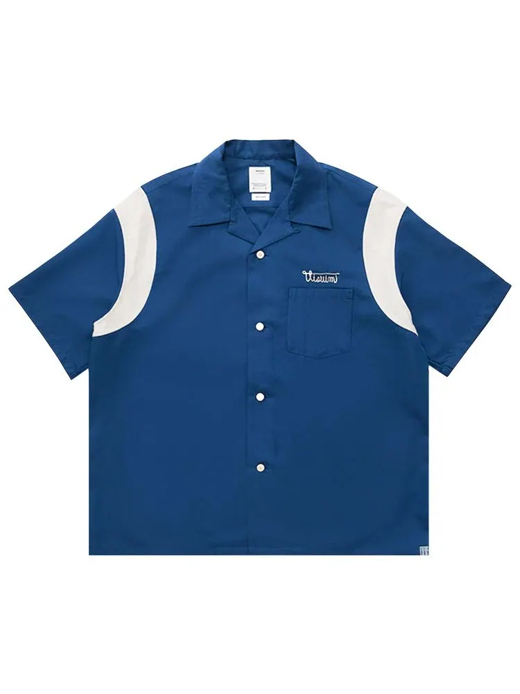 Рубашка Visvim Douglas Short-Sleeve Shirt — изображение 1 из 2, темно-синий