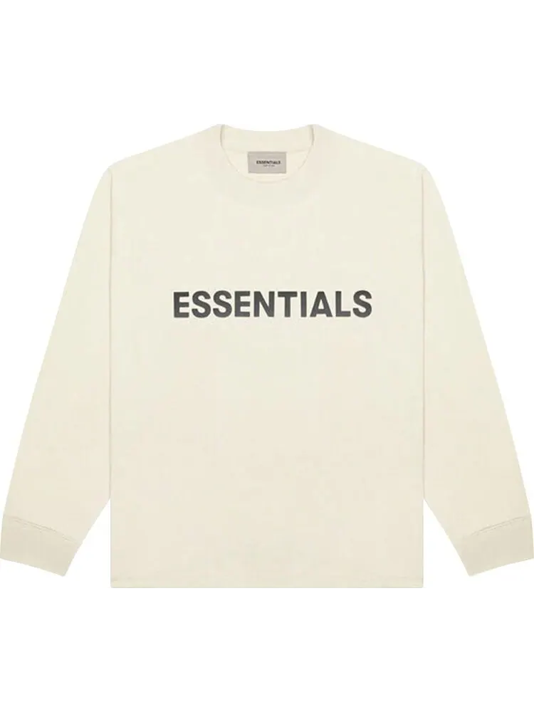 Футболка Fear of God Essentials Long-Sleeve T-Shirt 'Cream' — бежевый